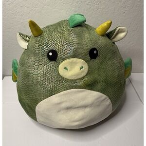 Squishmallows Soft Plush Squishy Toy Animals Green Marty The Dragon‎ Metallic